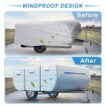 Uxcell Waterproof Pop-up Camper Trailer Cover Fits 10 -12 Rv Anti-uv With 3 2 Straps And Air Vents Protection For Motorhome