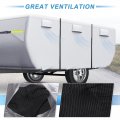 Uxcell Waterproof Pop-up Camper Trailer Cover Fits 10 -12 Rv Anti-uv With 3 2 Straps And Air Vents Protection For Motorhome