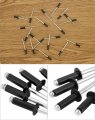 Qwork Aluminum Blind Rivets 500 Pcs 1 8 X 3 Black Pop Rivet Large Flang