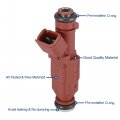 X Autohaux 4 Pcs 35310-2e000 Flow Matched Fuel Injector For Hyundai Elantra 1 8l 2011-2013 Brown