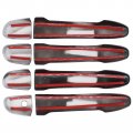Set Of 4 Front Rear Left Right Carbon Fiber Exterior Door Handle Cover
