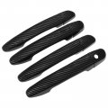 Set Of 4 Front Rear Left Right Carbon Fiber Exterior Door Handle Cover