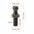 X Autohaux 2 Set 10mm M8x15mm Car Gas Strut Ball Studs Black For Struts Shocks