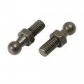 X Autohaux 2 Set 10mm M8x15mm Car Gas Strut Ball Studs Black For Struts Shocks