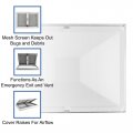 Recpro Rv Escape Hatch And Vent Emergency Roof Exit Durable White Plastic Dome Mesh Screen 15x22