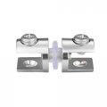 Uxcell Glass Shelf Brackets Adjustable Zinc Alloy Clamp Holder Double-sided For 8-10mm Thick 4pcs
