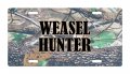 Weasel Hunter Hunt Hunting Aluminum License Plate Auto Suv Truck Tag Desz46 