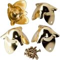 Nickel Plated Trunk Corner Set Of 4 