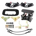 Wflnhb Tailgate Handle Hinge Latch Striker Cable Kit Steel Plastic Replacement For Silverado Sierra 1999-2007 15074253 15074252