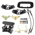 Wflnhb Tailgate Handle Hinge Latch Striker Cable Kit Steel Plastic Replacement For Silverado Sierra 1999-2007 15074253 15074252