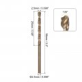 Uxcell 12pcs Jobber Drill Bits 2 5mm Gold Titanium Coated 4341 High Speed Steel Hss 135 Degree Split Point Twist For Stainless