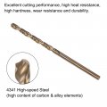 Uxcell 12pcs Jobber Drill Bits 2 5mm Gold Titanium Coated 4341 High Speed Steel Hss 135 Degree Split Point Twist For Stainless