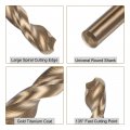 Uxcell 12pcs Jobber Drill Bits 2 5mm Gold Titanium Coated 4341 High Speed Steel Hss 135 Degree Split Point Twist For Stainless