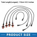 A Absopro Car Spark Plug Wires 09001 Ignition Cable Wire For Volkswagen Beetle 1950-1978 Silicone Metal Black Set Of 5