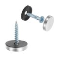 36pcs Screw Covers Caps 18mm Dia Stainless Steel Mirrors Decorative Cover Nails Flat Gasket Screw Fasteners For Sign 