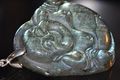 A Bel-gems A 36x38x10mm Flashy Of Blue Light Extreme Vibrant Color Play Madagascar Fire Labradorite Spectrolite Happy Buddha 