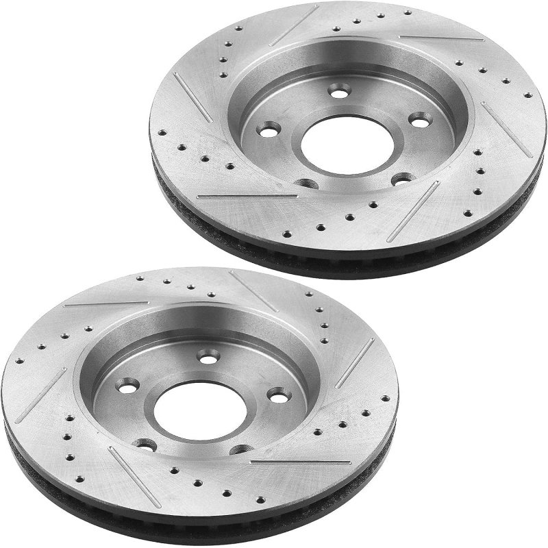 Motorbymotor Front Rear Brake Kit Rotors And Ceramic Pads Fits For 2010-2012 Lexus Hs250h 2006-2018 Toyota Rav4 E-coating