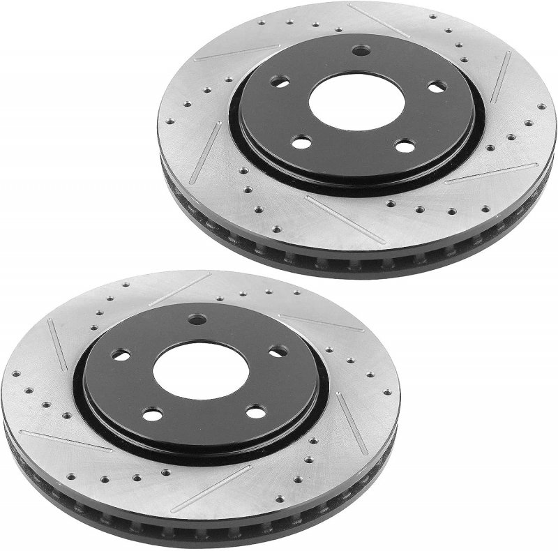 Motorbymotor Front Rear Brake Kit Rotors And Ceramic Pads Fits For 2010-2012 Lexus Hs250h 2006-2018 Toyota Rav4 E-coating