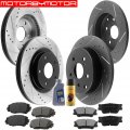 Motorbymotor Front Rear Brake Kit Rotors And Ceramic Pads Fits For 2010-2012 Lexus Hs250h 2006-2018 Toyota Rav4 E-coating