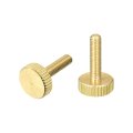 Knurled Thumb Screws M4x16mm Flat Brass Bolts Grip Knobs Fasteners For Pc Electronic Mechanical 2pcs 