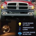G-plus Fog Lights Compatible With 1994-2001 Dodge Ram 1500 94-02 2500 3500 Pick Up Truck 896 12v 37 5w Halogen Lamp Clear Lens