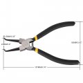 Goofit Snap Ring Plier Hand Tool 90 Degree Tip Grips Internal Bent Circlip For Remover Retaining
