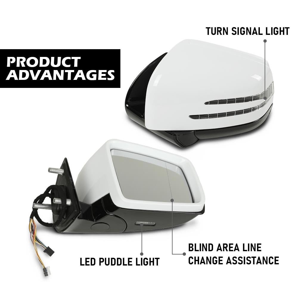 Rear View Side Mirror W O Blind Spot Driver And Passenger For Benz M Gl Class Ml63 Ml350 Ml300 Ml500 W164 X164 Gl350 Gl450