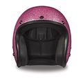 Cruiser Motorcycle Helmet Pink Metal Flake Open Face 3 4 Shell Dot Approved Medium With Removable Gloss Black Bubble Visor 