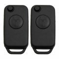 Uxcell 2 Pcs 1 Button Flip Key Remote Control Fob Case Replacement 2107601306 For Benz 