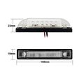 Partsam 4 Ultra-thin-line Led Utility Light Bar 6diode Sealed Clear Lens White 12v