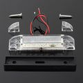 Partsam 4 Ultra-thin-line Led Utility Light Bar 6diode Sealed Clear Lens White 12v