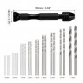 Uxcell 26pcs Pin Vise Hand Drill Bit Set 0 5mm-3 0mm Micro Mini Twist Bits 25pcs Precision Rotary Tools Black For Metal Wood