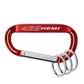 Officially Licensed Hemi 426 Laser Etched Red Metal Carabiner Keychain With Split Key Rings 3 In X 1 5