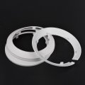 Uxcell Pipe Cover Decoration 114mm Pp Plastic Escutcheon Water Drain Line White 4pcs