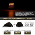 Vipmotoz 5pc Full Led Smoked Roof Cab Clearance Running Lights Compatible With 1999-2016 Ford F250 Super Duty F350 F450 E150