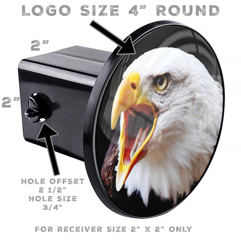 Tricktoppers Trailer Hitch Cover Plug For 2 Inch Receivers Class 3 4 5 With 1 Pin Offset And Hole - Printed High Resolution
