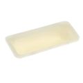 Plastic Rectangle Drawer Door Flush Pull Handle 105mmx45mm White 