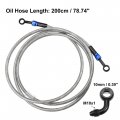 X Autohaux Brake Hose An3 28 90 Degree M10 Motorcycle Hydraulic Line Oil Pipe Fitting For Atv Motocross Racing Bike 200cm