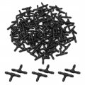 Uxcell 100pcs 4mm Inner Dia T Shape Plastic Joiner Air Water Fuel Hose Tube Connector