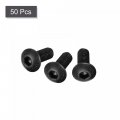 Uxcell M5x12mm Hex Socket Button Head Cap Bolts Screws Alloy Steel 50pcs