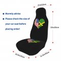 Love Heart Puzzle American Jamaica Flag Car Front Seat Covers Set Of 2 Washable Breathable Vehicle Cushion Protector For Sedan