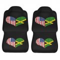 Love Heart Puzzle American Jamaica Flag Car Front Seat Covers Set Of 2 Washable Breathable Vehicle Cushion Protector For Sedan