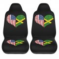 Love Heart Puzzle American Jamaica Flag Car Front Seat Covers Set Of 2 Washable Breathable Vehicle Cushion Protector For Sedan