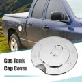 X Autohaux Chrome Plated Fuel Tank Filler Cap Cover Decoration For Dodge Ram 1500 2002-2008 Stick-on Gas Door Silver Tone