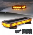 Lumenix Rooftop Strobe Beacon Lights Bar Amber Led Emergency Traffic Security Lightbar W Heavy-duty Magnetic Base Warning 