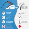 Eyeglasses Strap 3 Pack Sun Style No Tail Adjustable Sunglass Eyewear String Holder With Bonus Glasses Cleaning Cloth