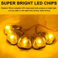 Glofe 5x Clear Cab Marker Roof Running Lights With Amber T10 Led Light Bulbs Assembly Compatible Ford E150 E250 E350 E450 F150
