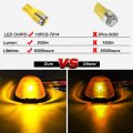 Glofe 5x Clear Cab Marker Roof Running Lights With Amber T10 Led Light Bulbs Assembly Compatible Ford E150 E250 E350 E450 F150