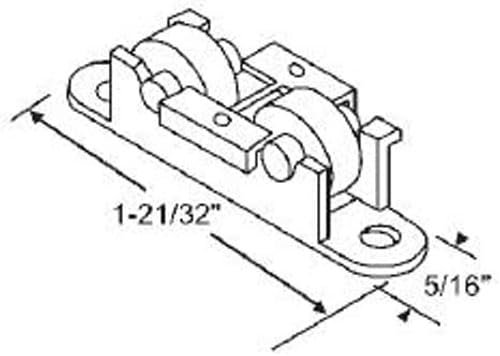 Window Roller Assembly With 17 32 In Nylon Wheel 2 Pack Part Number 900-10419