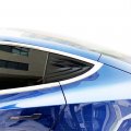 Justautotrim Carbon Fiber Style Rear Window Triangle Louvers Blinds Bionic Air Outlet Molidng Exterior Cover Trims Accessories 